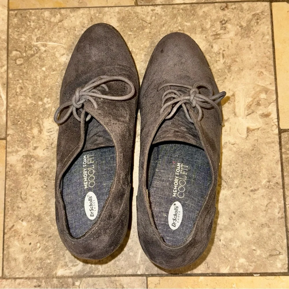 Dr. Scholl’s memory foam cool fit cheer lace up ankle bootie boots gray 8.5 - Picture 2 of 10